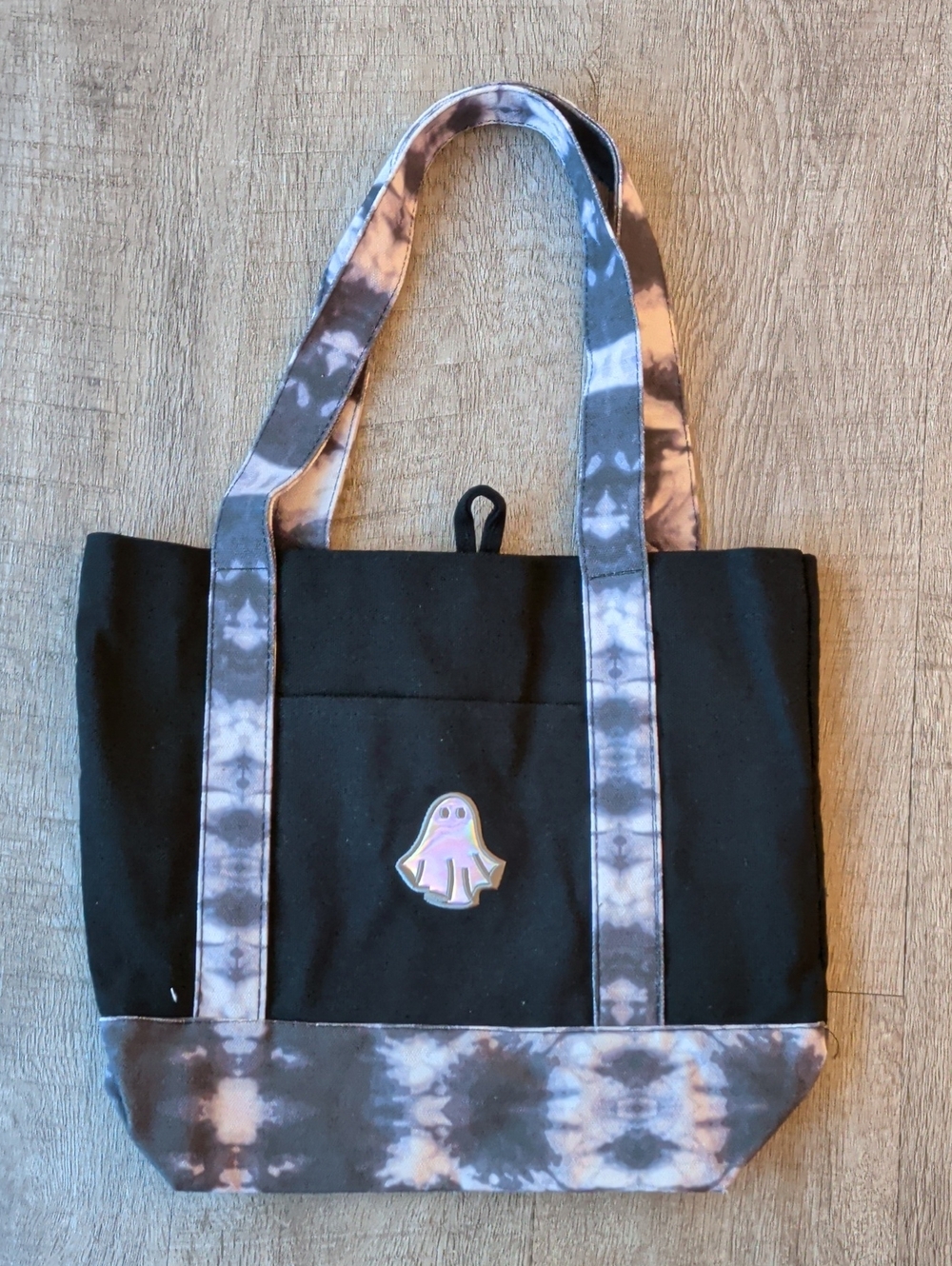 Spirit Halloween 2025 Black And Ghost Canvas Mini Tote NWOT